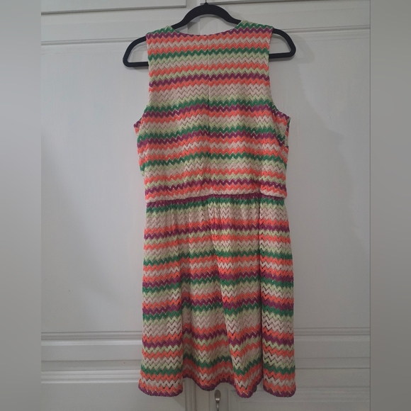 Multicolor Chevron Pattern Dress - Picture 5 of 5